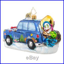 1019090 Christopher Radko Beatles Yellow Submarine Taxi Ornament Blue Meanies