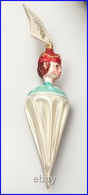 1991 Christopher Radko Prince Umbrella Hand Painted Glass Christmas Ornament