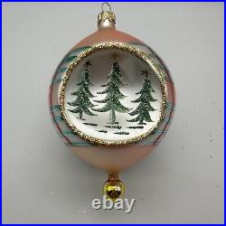 1993 Christopher Radko Scotch Pine 5 Ornament Pink 93-167-1