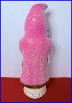 1993 Radko Santa Candy Container Glittered Pink Belsnickle Ino Schaller Vtg #90