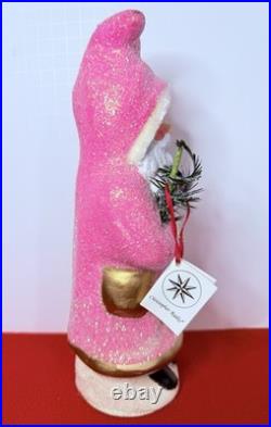1993 Radko Santa Candy Container Glittered Pink Belsnickle Ino Schaller Vtg #90