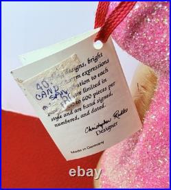 1993 Radko Santa Candy Container Glittered Pink Belsnickle Ino Schaller Vtg #90