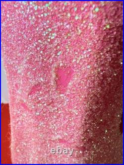 1993 Radko Santa Candy Container Glittered Pink Belsnickle Ino Schaller Vtg #90