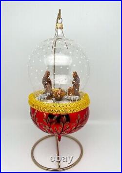 1995 Christopher Radko Vintage & Rare Nativity Snowfall Italian Ornament-MINT