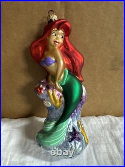 1997 CHRISTOPHER RADKO DISNEY LITTLE MERMAID ARIEL 8.5ORNAMENT With Box