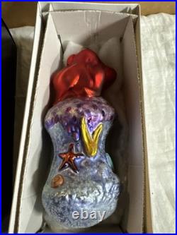 1997 CHRISTOPHER RADKO DISNEY LITTLE MERMAID ARIEL 8.5ORNAMENT With Box