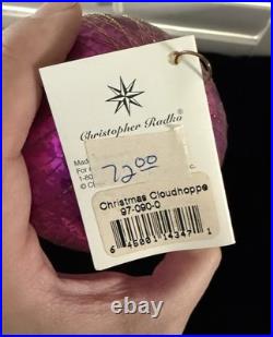 1997 Christopher Radko Christmas Purple Cloud Hopper Ornament 97-090-0 NWT