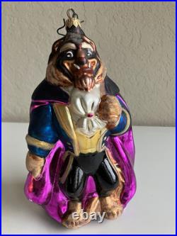 1998 CHRISTOPHER RADKO Large Disney BEAUTY BELLE & THE BEAST ORNAMENTS