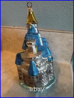 1998 Christopher Radko Disney Cinderella Castle 6.5 Ornament 98-DIS-42 PARK