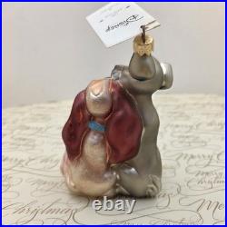 1998 Christopher Radko Disney Lady & Tramp 6 Ornament Ltd Ed 3175/3500 Tag