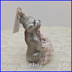 1998 Christopher Radko Disney Lady & Tramp 6 Ornament Ltd Ed 3175/3500 Tag
