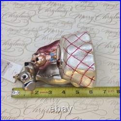 1998 Christopher Radko Disney Lady & Tramp 6 Ornament Ltd Ed 3175/3500 Tag
