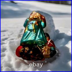 1998 Christopher Radko Glass Christmas Ornament Toy Tinker Santa 98-220-0 WithTag