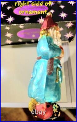1998 Christopher Radko Glass Christmas Ornament Toy Tinker Santa 98-220-0 WithTag