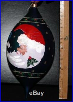 1998 Christopher Radko MOON DREAM SANTA Ornament 3nd in St Nick Portrait Series