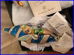 1998 Christopher Radko Peter Pan Set of 5 with Exclusive Pirate Ship 2272 of 5000