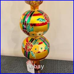 1998 Christopher Radko Pineapple Finial 14 Tree Topper 98-466-0, RARE Tropical