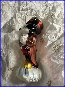 1999 Christopher Radko Disney Caroler Mickey Mouse Ornament 99-DIS-06 New w tags