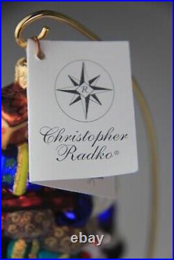 1999 Christopher Radko VINTAGE EMERALD SANTA Christmas Ornament 99-302-0