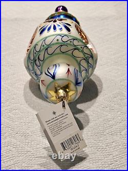 2000 Christopher Radko Glass Christmas Ornament 13 Inch Blue Danube 00-034-00