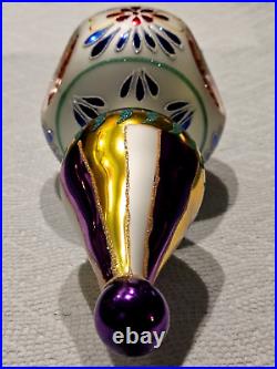2000 Christopher Radko Glass Christmas Ornament 13 Inch Blue Danube 00-034-00