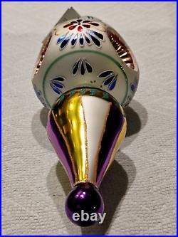 2000 Christopher Radko Glass Christmas Ornament 13 Inch Blue Danube 00-034-00