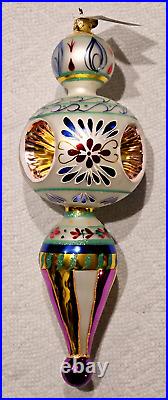 2000 Christopher Radko Glass Christmas Ornament 13 Inch Blue Danube 00-034-00