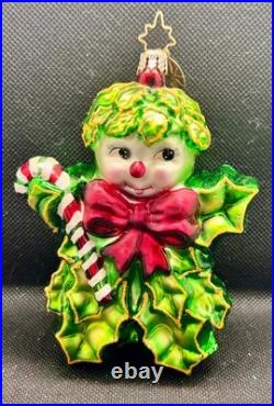2002 Christopher Radko Green Holly Jean Ornament RARE Pre-Owned