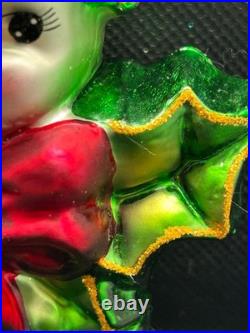 2002 Christopher Radko Green Holly Jean Ornament RARE Pre-Owned