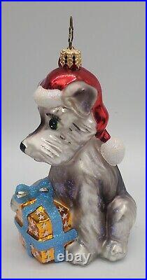 2002 Christopher Radko Montgomery's Gift Scottie Terrier Dog Christmas Ornament