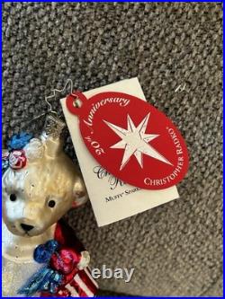 2005 Christopher Radko 20th Anniv Muffy Sparkler Ball Ornament #3011005 withtags