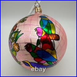 2005 Christopher Radko Tropical Isle 5 Ball Ornament 1012100 Pink with Tags