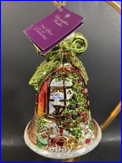 2007 Christopher Radko Bells Of Cedar Hill Late Night Delivery Santa Ornament