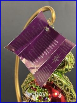 2007 Christopher Radko Bells Of Cedar Hill Late Night Delivery Santa Ornament