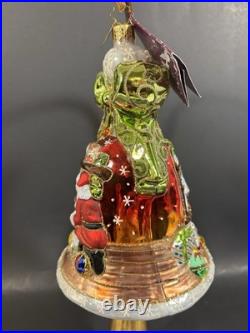 2007 Christopher Radko Bells Of Cedar Hill Late Night Delivery Santa Ornament