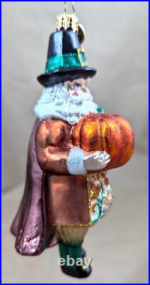 2012 Christopher Radko Mr. Pilgrim 1016161 6 Glass Thanksgiving Ornament