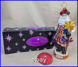 2014 Christopher Radko Family Heritage 1017422 Glass Ornament 6.5 Poland Santa