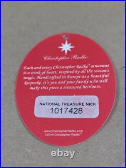2014 Christopher Radko National Treasure Nick 1017428 Glass Ornament 6.5 USA