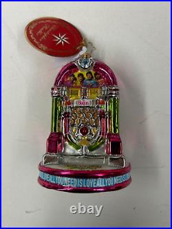 2018 Christopher Radko Christmas Ornament Rocking Beatles Juke Box #1020930