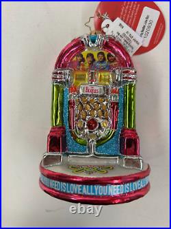 2018 Christopher Radko Christmas Ornament Rocking Beatles Juke Box #1020930