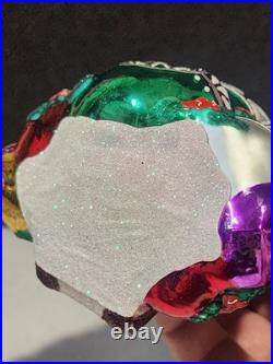 2018 NWT Radko SHENANIGAN 1019779 Santa Ornament Indent Reflector Ball 6.5