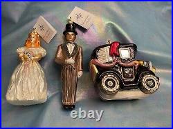 3 Christopher Radko vintage European handcrafted ornaments 3 very rare, large