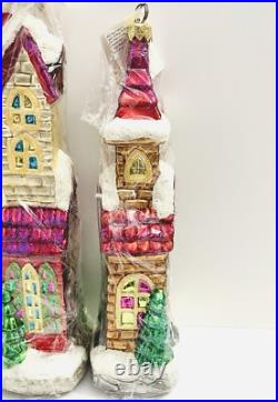 3 NIB Vintage 1998 Christopher Radko Sugar Hill II Home Holiday Series LTD ED