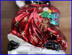 4 Christopher Radko Jolly Ringer Millennium Mini Santa Christmas Ornament Lot