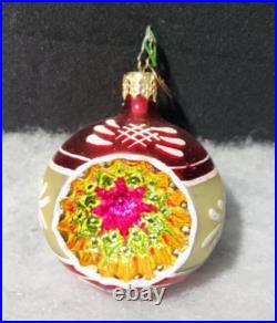 5 Christopher Radko Ornaments Fantasia Stardust Memories Reflector Blown Glass