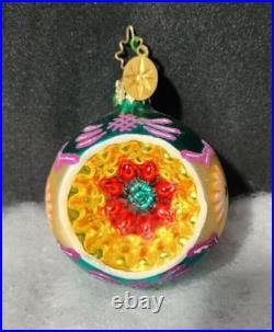5 Christopher Radko Ornaments Fantasia Stardust Memories Reflector Blown Glass