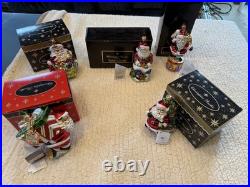 5 RETIRED Christopher Radko Santa Ornaments High Steppin Hijinks Millenium Cheer