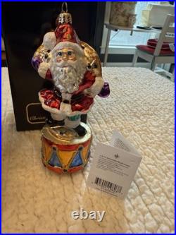 5 RETIRED Christopher Radko Santa Ornaments High Steppin Hijinks Millenium Cheer