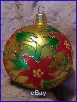 93-144-0 Christopher Radko Holiday Sparkle Christmas Ornament 4.5