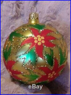 93-144-0 Christopher Radko Holiday Sparkle Christmas Ornament 4.5